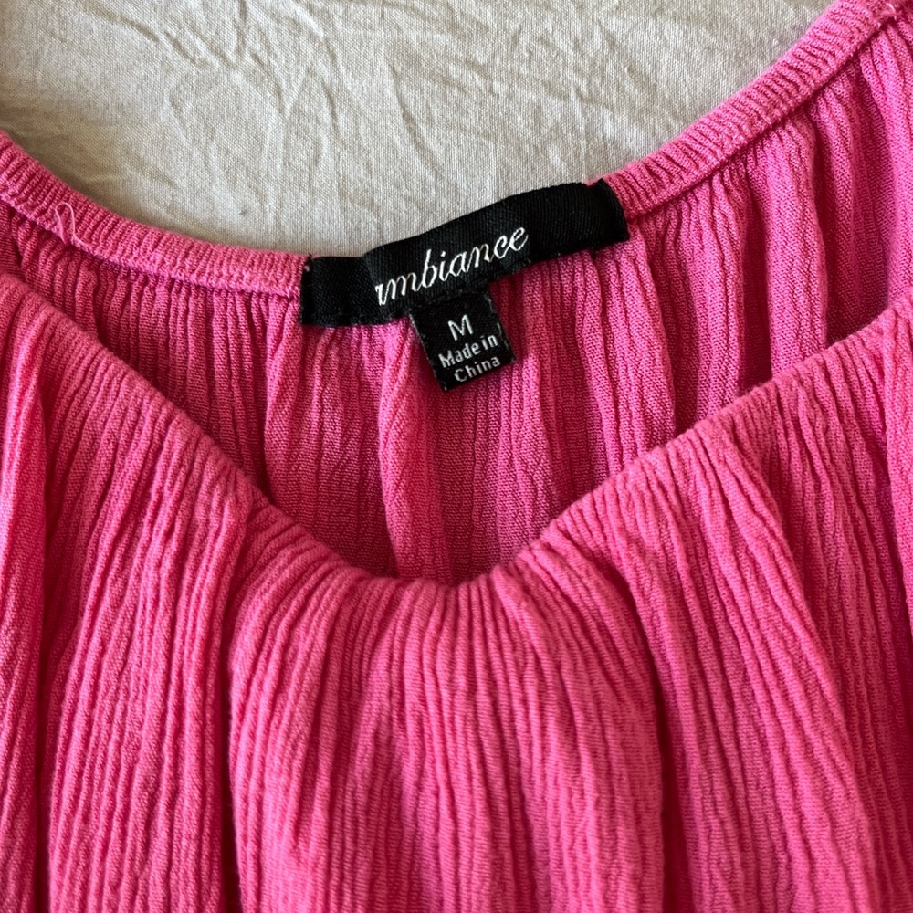 Ambiance Fuchsia Gathered Top